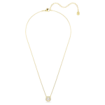 Una Angelic pendant Mixed cuts, White, 18K gold finish