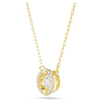 Una Angelic pendant Mixed cuts, White, 18K gold finish