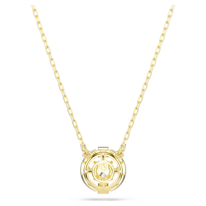 Una Angelic pendant Mixed cuts, White, 18K gold finish