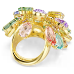 Gema cocktail ring Mixed cuts, Multicolored, 18K gold plated