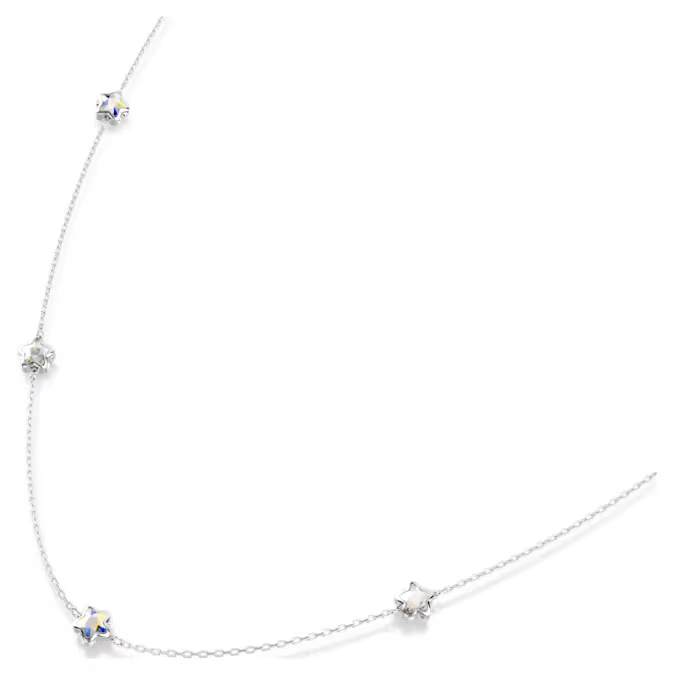 Chroma strandage Star, White, Rhodium plated