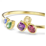 Imber bangle Mixed cuts, Multicolored, 18K gold plated