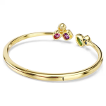Imber bangle Mixed cuts, Multicolored, 18K gold plated