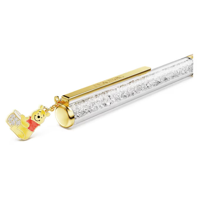 Crystalline ballpoint pen Winnie the Pooh, Yellow lacquered, Gold-tone plated