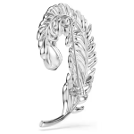 Idyllia brooch Mixed cuts, Feather, Rhodium plated