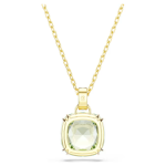 Millenia pendant Cushion cut, Green, 18K gold finish