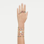 Imber bracelet Mixed cuts, Multicolored, 18K gold finish