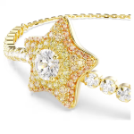 Sublima bracelet Round cut, Star, Multicolored, 18K gold finish