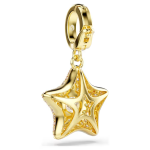 Sublima charm Round cut, Star, Yellow, 18K gold finish