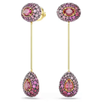 Sublima drop earrings Pear cut, Red, 18K gold finish