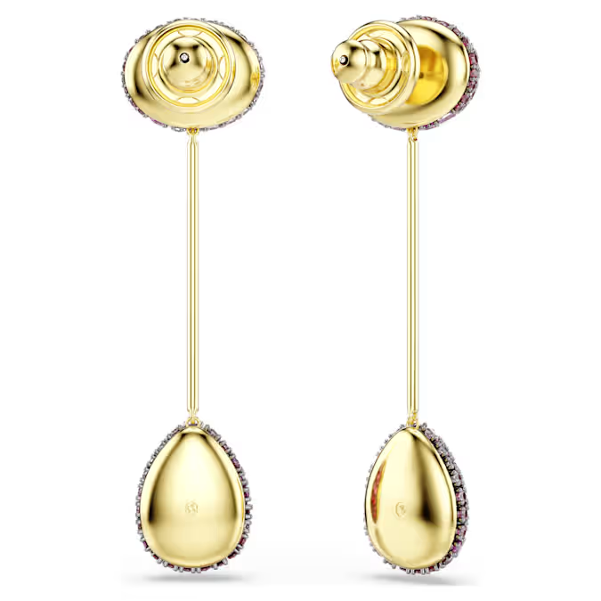Sublima drop earrings Pear cut, Red, 18K gold finish