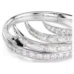 Vienna bangle Mixed cuts, Swan, White, Rhodium plated