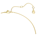Swarovski Classica pendant Round cut, Interlocking, White, Sterling silver, 18K gold finish