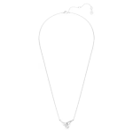Swarovski Classica pendant Round cut, Interlocking, White, Sterling silver