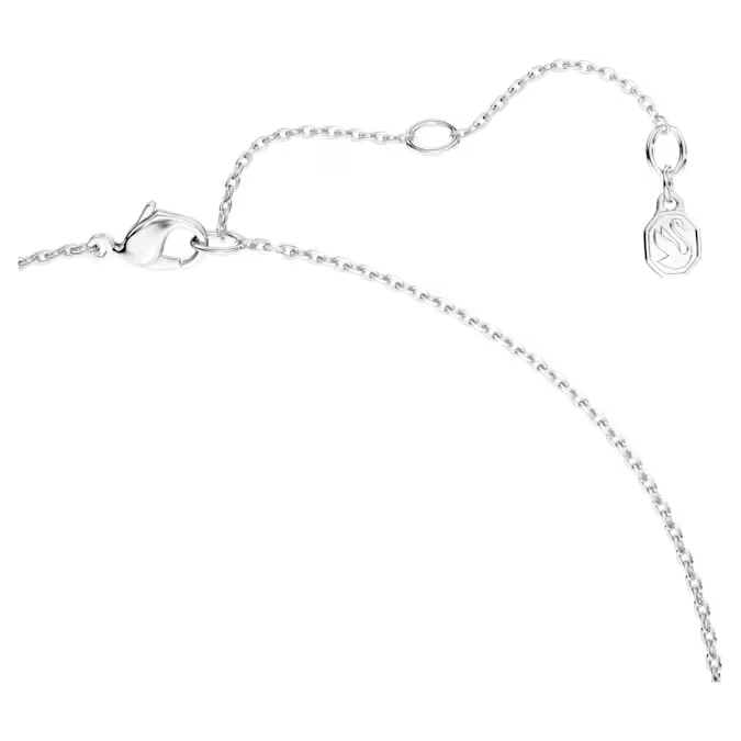 Swarovski Classica pendant Round cut, Interlocking, White, Sterling silver