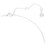 Swarovski Classica pendant Round cut, Long, White, Sterling silver