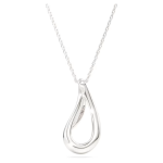 Swarovski Classica pendant Round cut, Long, White, Sterling silver