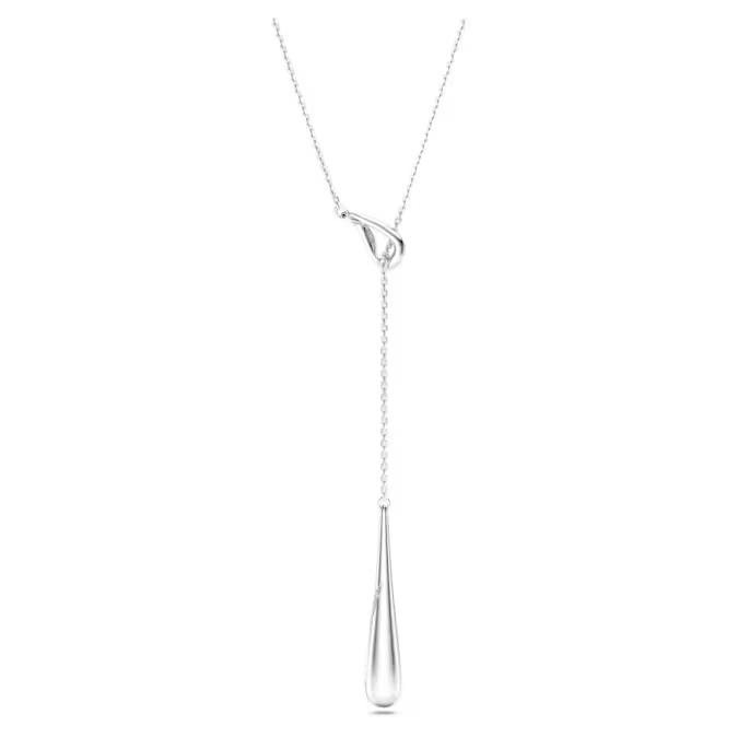 Swarovski Classica Y pendant Round cut, White, Sterling silver