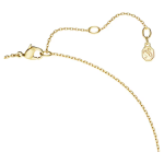 Swarovski Classica Y pendant Round cut, White, Sterling silver, 18K gold finish