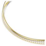Hyperbola necklace Round cut, White, Mixed metal finish