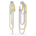 Hyperbola earrings Layered, Round cut, White, Mixed metal finish