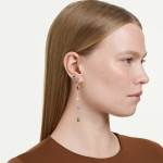 Imber drop earrings Mixed cuts, Multicolored, 18K gold finish