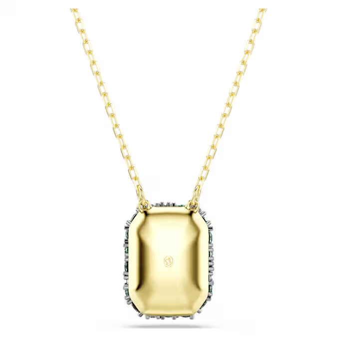 Sublima pendant Octagon cut, Green, 18K gold finish