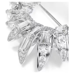 Mesmera brooch Marquise cut, White, Rhodium plated