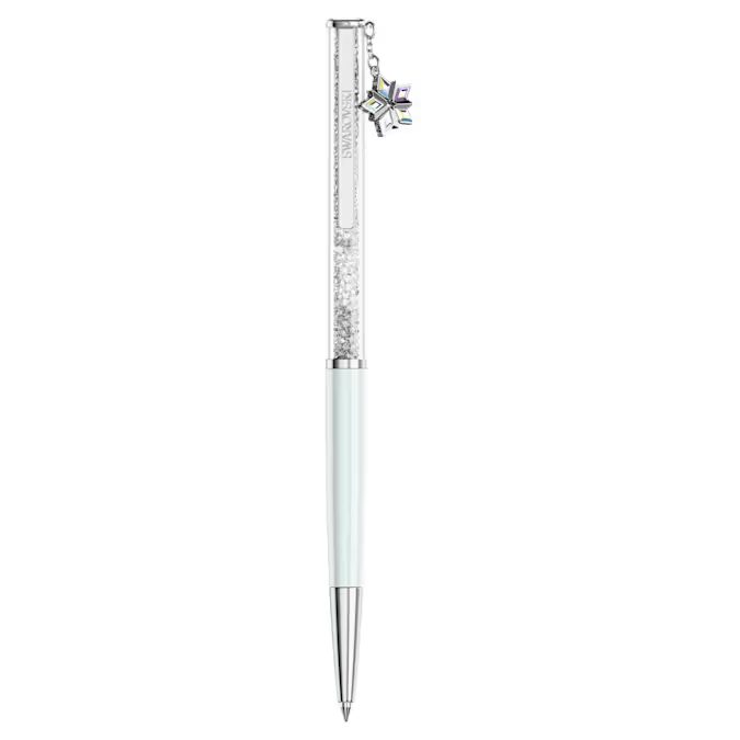 Annual Edition Crystalline ballpoint pen 2027 ballpoint pen White lacquered, Chrome plated