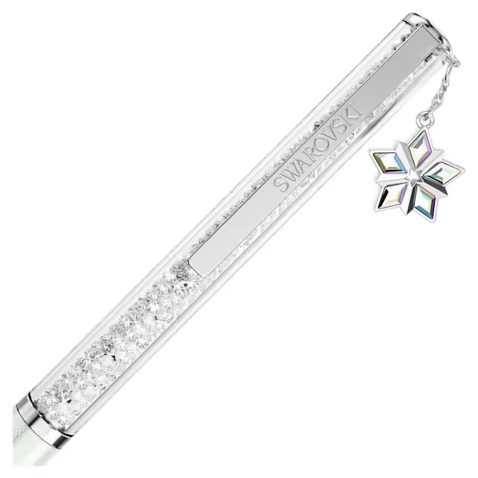 Annual Edition Crystalline ballpoint pen 2027 ballpoint pen White lacquered, Chrome plated