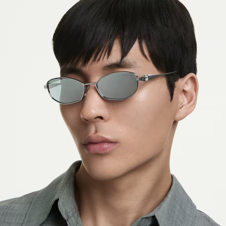 Sunglasses Pillow shape, SK7042, Silver tone