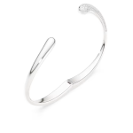 Swarovski Classica bangle Intertwining, Round cut, White, Sterling silver