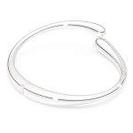 Swarovski Classica bangle Intertwining, Round cut, White, Sterling silver