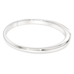 Swarovski Classica bangle Round cut, White, Sterling silver