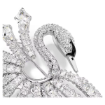 Vienna brooch Mixed cuts, Swan, White, Rhodium plated