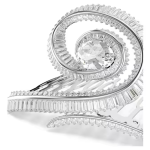 Ariana Grande x Swarovski hair clip Baguette cut, White, Rhodium plated