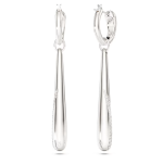Swarovski Classica drop and hoop earrings Round cut, White, Sterling silver