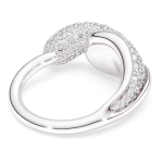 Swarovski Classica cocktail ring Round cut, White, Sterling silver