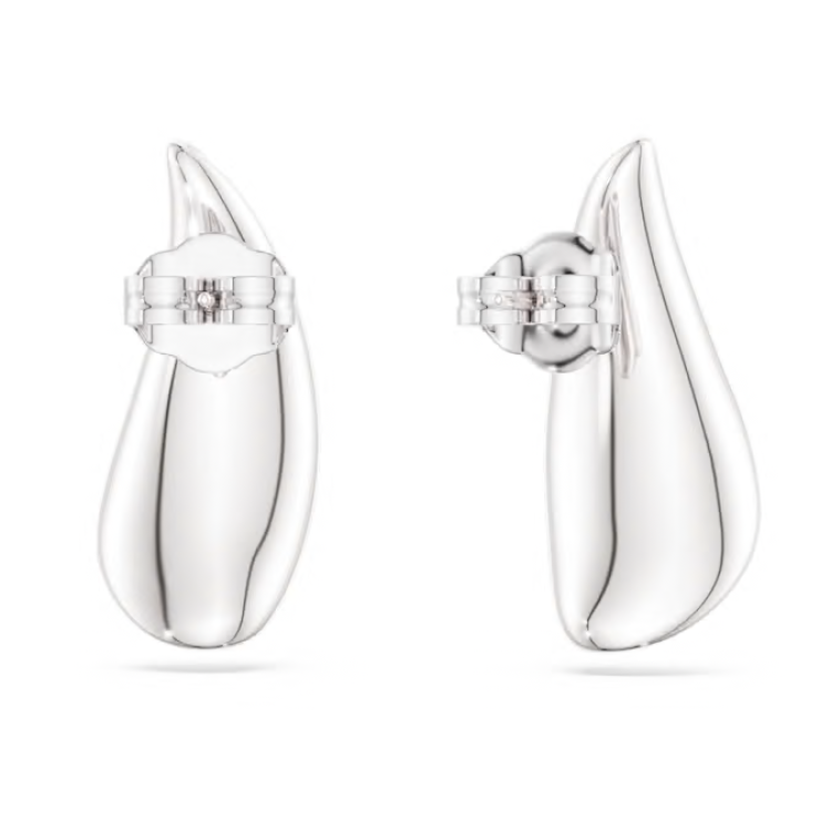 Swarovski Classica drop earrings Round cut, White, Sterling silver