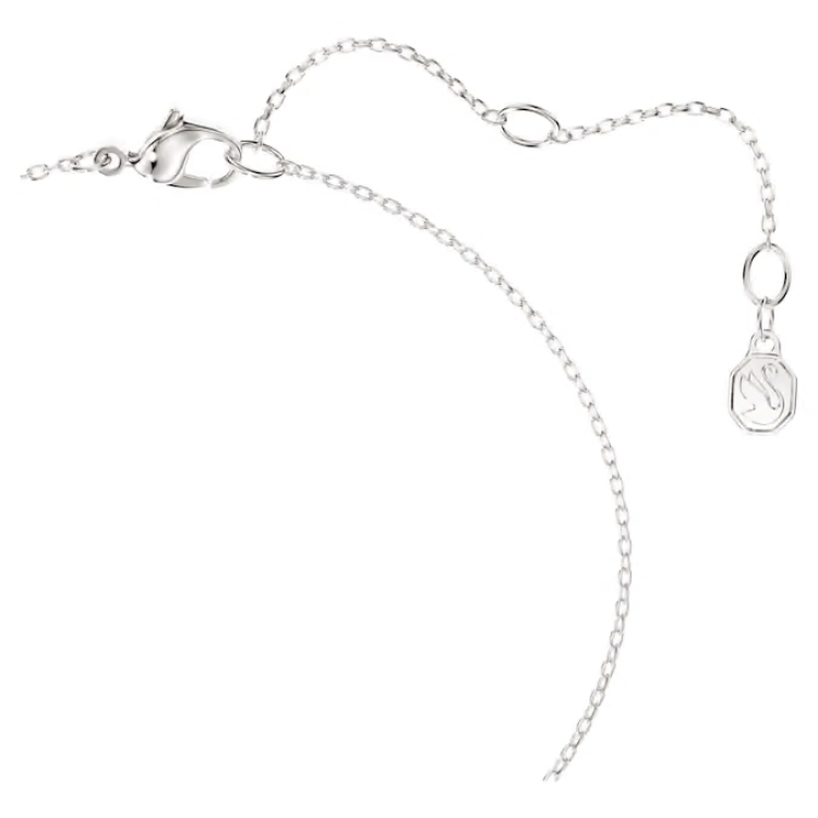 Swarovski Classica bracelet Round cut, Interlocking, White, Sterling silver