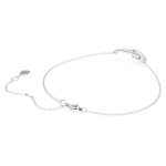 Swarovski Classica bracelet Round cut, Interlocking, White, Sterling silver