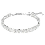 Millenia choker Octagon cut, White, Rhodium plated