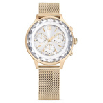 Nova Chrono watch Swiss Made, Metal bracelet, Gold tone, Champagne gold-tone finish