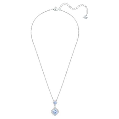 Angelic Necklace, Blue, Rhodium plated