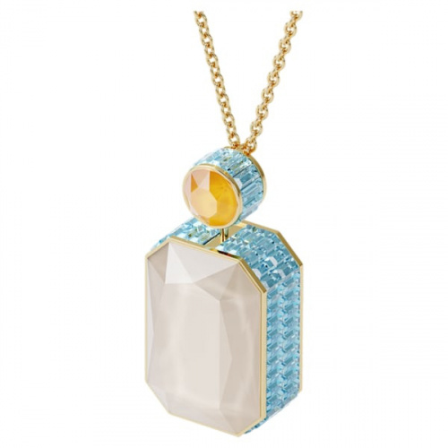 Orbita necklace, Octagon cut crystal, Multicolored