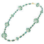 Somnia necklace, Green, Gold-tone plated