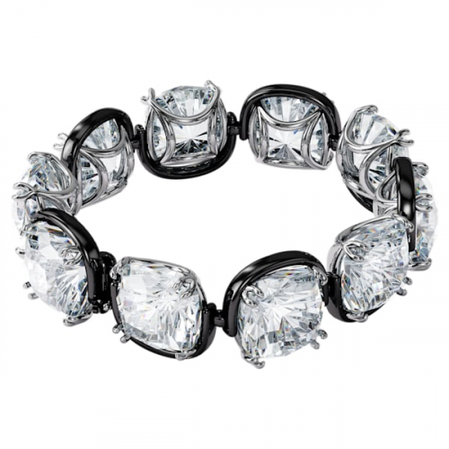 Harmonia bracelet, Cushion cut crystals, White