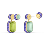 Orbita earrings, Asymmetrical, Octagon cut crystal