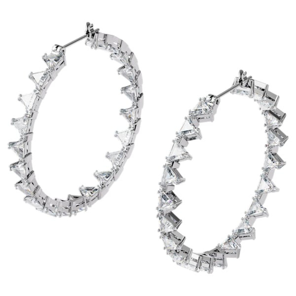 Millenia hoop earrings, Triangle Swarovski Zirconia, Large