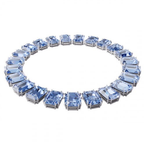 Millenia necklace, Octagon cut crystals, Blue
